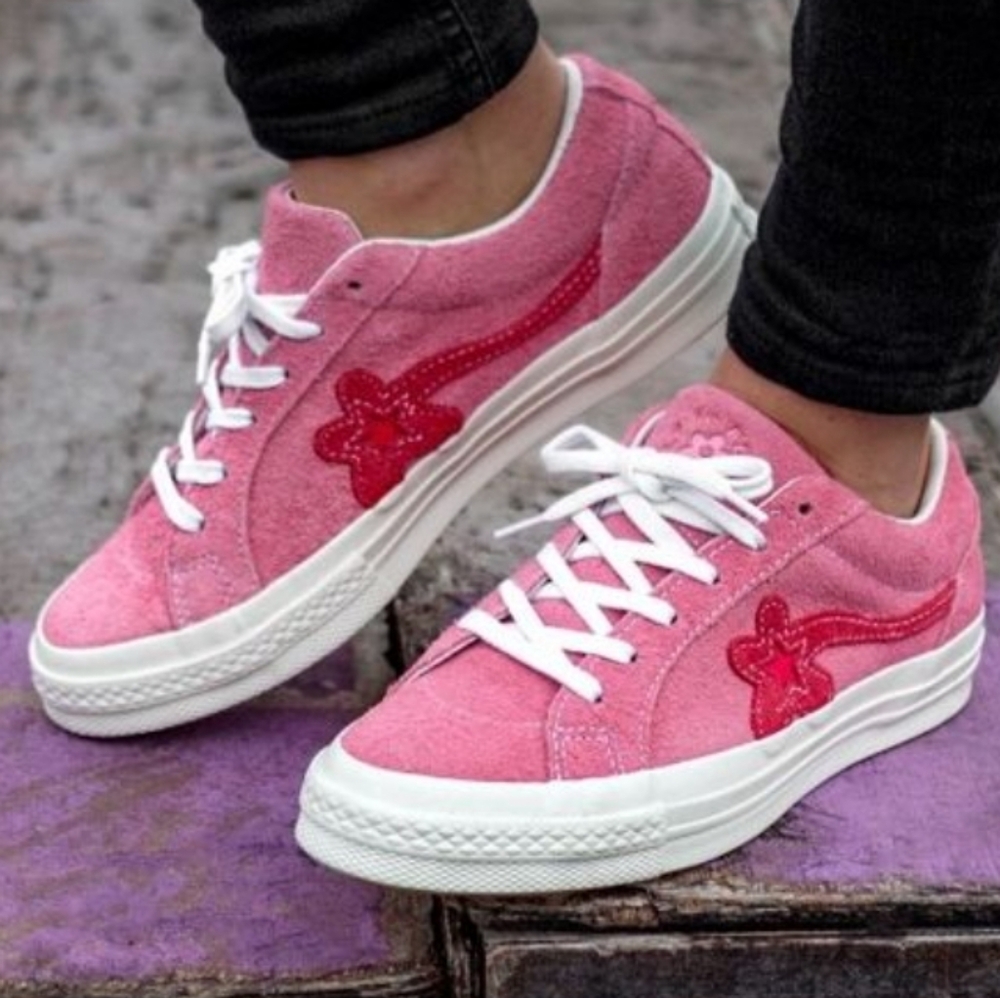 NEW Converse Tyler The Creator Golf Le Fleur Geraniun Pink Red Suede Sneakers 14